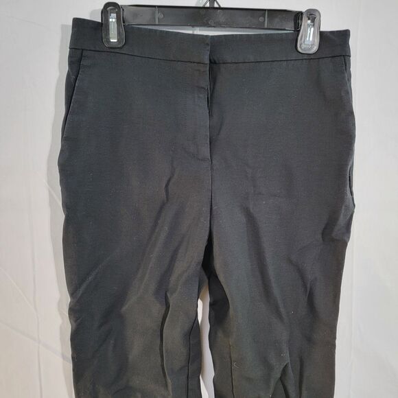 Ann Taylor Factory Black Cotton Blend Trouser Invisible Zipper Women's Size 6 - Picture 6 of 9